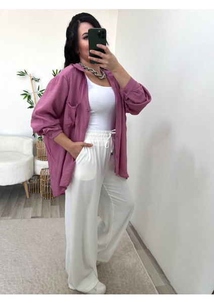 Ekru Mevsimlik Beli Lastikli Palazzo Pantolon fiyatları