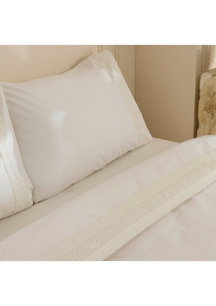 Lumier %100 Pamuk Çift Kişilik Nevresim Takımı Beyaz fırsatları