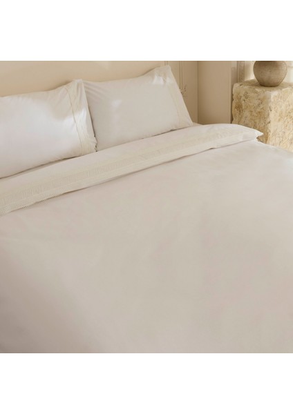 Lumier %100 Pamuk Çift Kişilik Nevresim Takımı Beyaz indirimleri