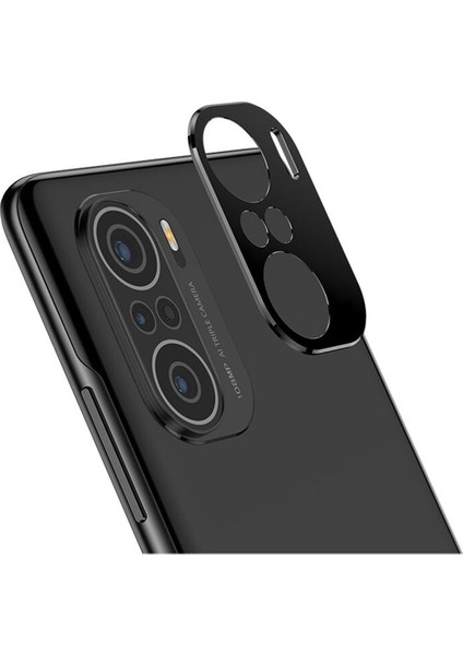 Xiaomi Poco F3 Kamera Lens Koruma Halkası - Kapalı Tasarım Siyah