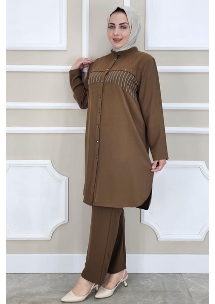 Kadın Kombinli Taş Detaylı Tesettür Takım fiyatları