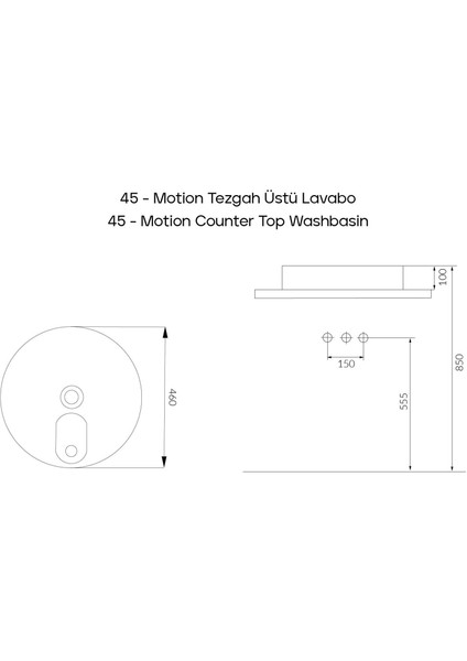 Motion Lavabo Siyah
