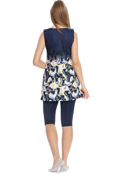 Sıfır Kol Yarı Kapalı Mayo 161-02 Lacivert fiyatları