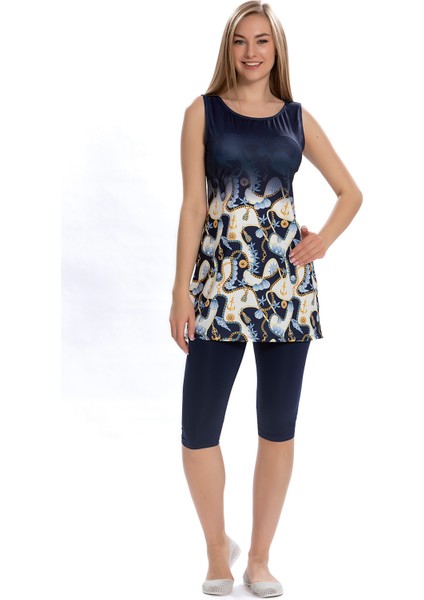 Sıfır Kol Yarı Kapalı Mayo 161-02 Lacivert fırsatları