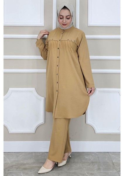 Kadın Kombinli Taş Detaylı Tesettür Takım fiyatları