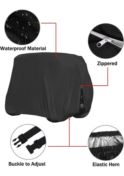 4 Yolcu Golf Arabası Örtüsü 210D Su Geçirmez Güneş Geçirmez Toz Geçirmez Yağmur Örtüsü Ez Go Club Car Yamaha Için (Yurt Dışından) fırsatları