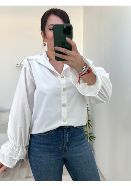 Ekru Kalp Yaka Sofi Gömlek modelleri