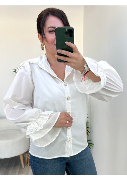 Ekru Kalp Yaka Sofi Gömlek fırsatları