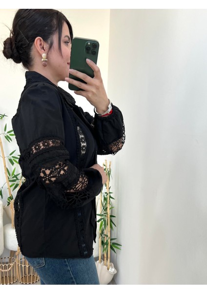 Siyah Balon Kol Fisto Talya Gömlek fiyatları