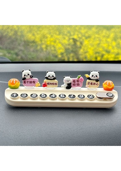 Araba Yaratıcı Geçici Park Numarası Plaka Sevimli Panda Araba Hareketli Araba Telefon Plakası Araba Iç Dekorasyon Hareketli Araba Süsleri (Yurt Dışından)
