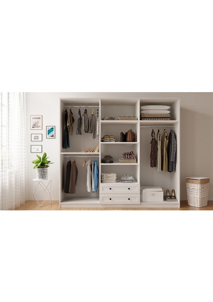 Estelya Country 6 Kapak 2 Çekmeceli Gardırop fiyatları