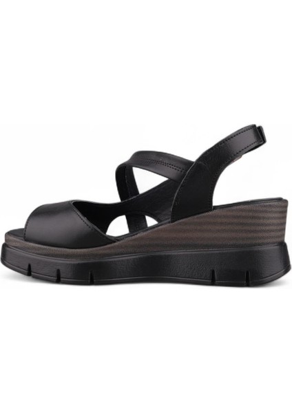 Kadın Günlük Sandalet - Siyah, Deri modelleri