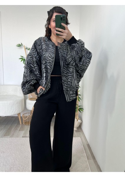 Siyah Organze Lüx Kalite Bomber Ceket modelleri