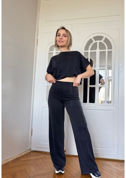 Antrasit Çimalı Modal Kumaş Takım