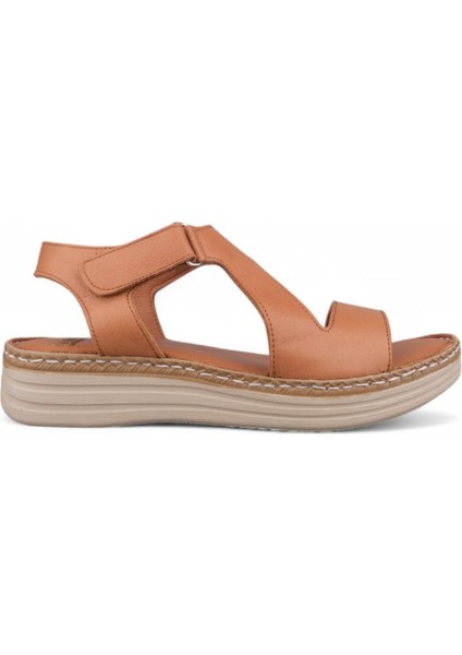 Kadın Günlük Sandalet - Taba, Deri fırsatları
