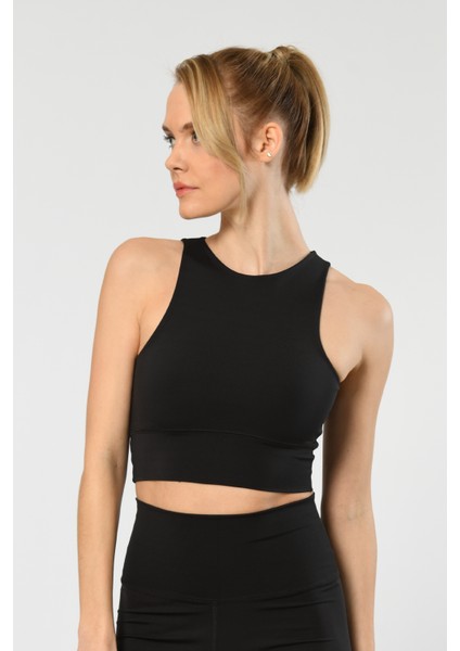 Kadın Halter Yaka Sporcu Büstiyer 3701/SIYAH
