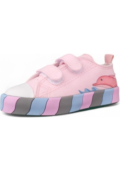 Çocuk Sneaker - Pudra, Tekstil