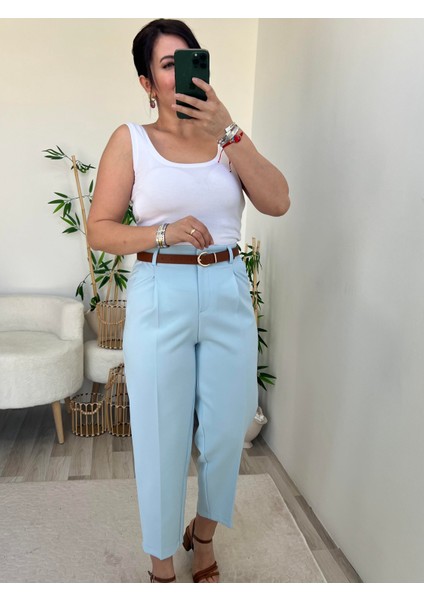 Dilvin Bebe Mavi Kemerli Kumaş Pantolon fırsatları