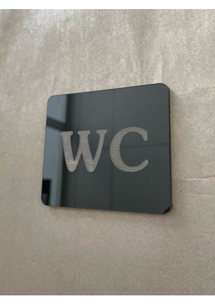 Siyah Minimal Seri Wc Yönlendirme Levhası fiyatları