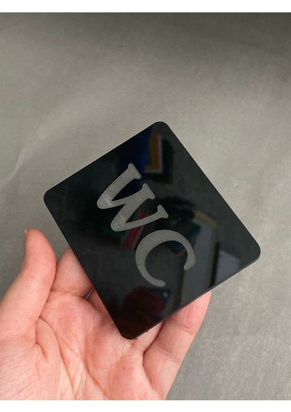 Siyah Minimal Seri Wc Yönlendirme Levhası modelleri