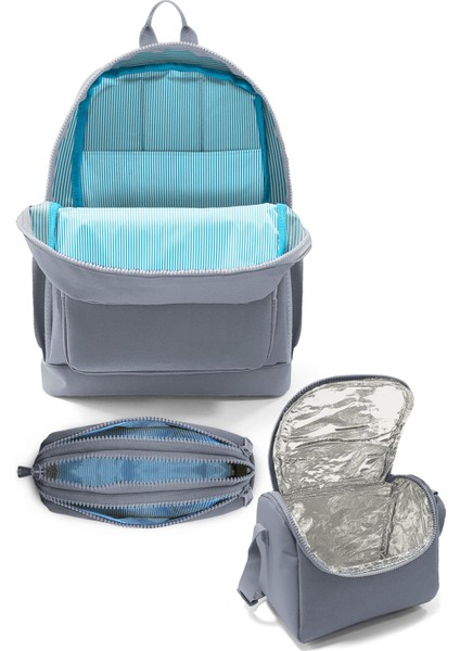 Kids Yeşil Kahverengi High Craft Desenli 3’lü Okul Çanta Seti SET0123776