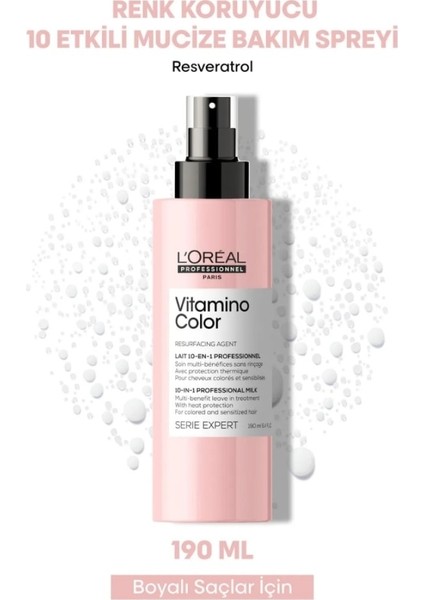 Serie Expert Vitamino Color Boyalı Saçlara 10 Etkili Saç Bakım Spreyi 190 ml