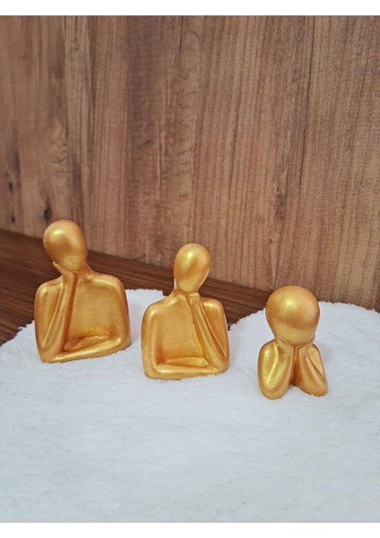 Minima Art Studio Dekoratif 3'lü Aile Obje Biblo Heykel Beton fiyatları