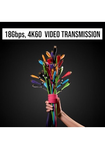 Hdmı-1.5 Premium Yüksek Hızlı HDMI Kablosu Ethernet (1.5m/5ft, Kırmızı) Lxshp 1055529