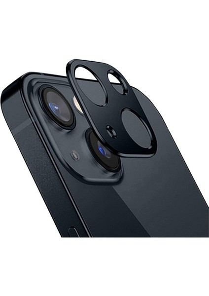 Iphone 13 Uyumlu Kamera Lens Koruma Halkası - Kapalı Tasarım Siyah