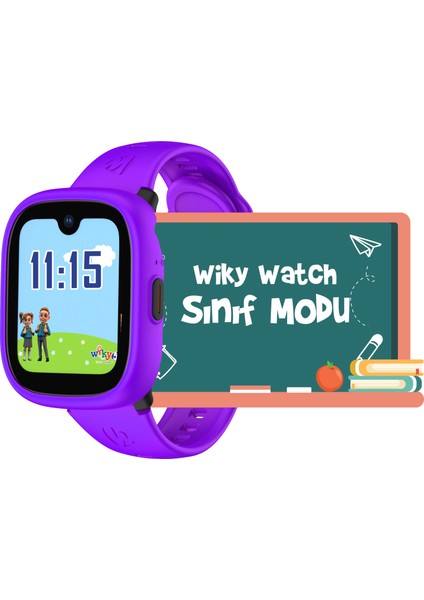 Watch 5 Plus Akıllı Çocuk Saati - Görüntülü Arama, Gps, Sos, Sağlık Takibi, Güvenli Alan Mor indirimleri