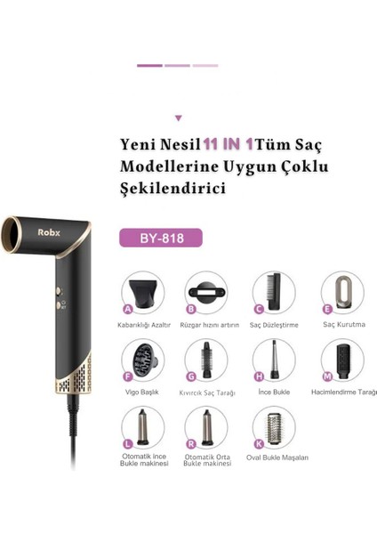 818 Airwrap 11 In 1 Saç Şekillendirme ve Kurutma Çok Fonksiyonlu Ultra Set
