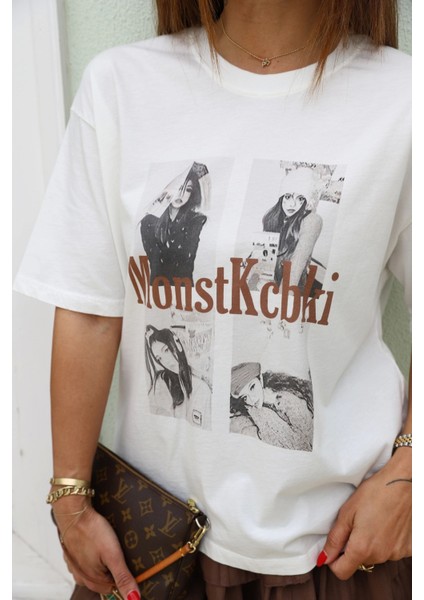 Oversize Baskılı Tshirt