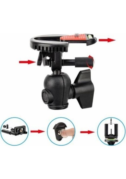 Akrobat Silikon Ayaklı Kaymaz Su Terazili Telefon Dslr Kamera 3 Ayaklı Ahtapot Tripod Siyah modelleri