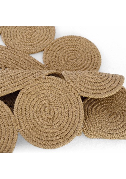 Luke 862 Naturel Oval Yolluk Uzun Antre Hol Koridor Halısı Hasır Dokulu Dekoratif Jüt Banyo Paspası