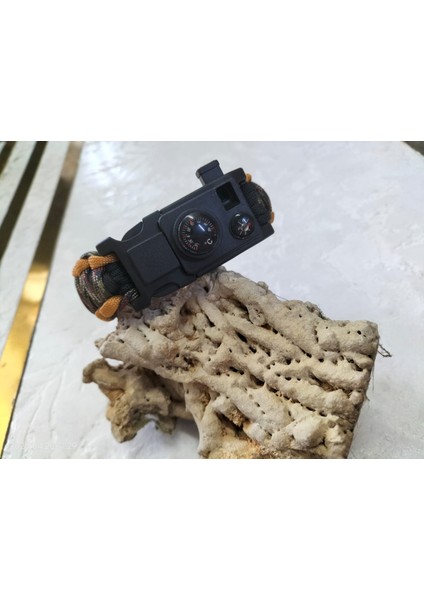 Erkek-Kadın Orjinal Paracord El Örmesi Çok Amaçlı Bileklik-Yeşil modelleri