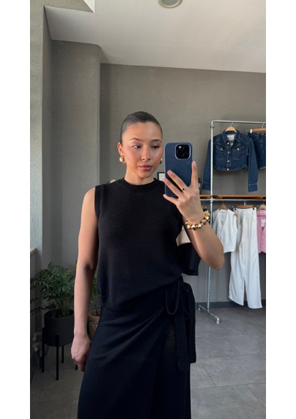 Çapraz Kapama Etek Bluz Triko Takım modelleri