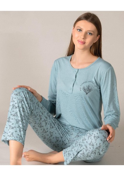 Mevsimlik Uzun Kol Pijama Takım Viskon Alperi 790-29 modelleri