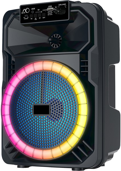 Fujimax GD-893 Mikrofonlu Rgb Tws 8 Inç Stereo Bass Kablosuz Karaoke Hoparlör