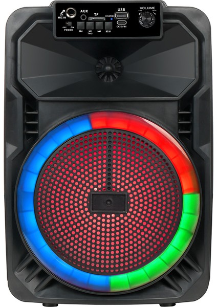 Fujimax GD-893 Mikrofonlu Rgb Tws 8 Inç Stereo Bass Kablosuz Karaoke Hoparlör
