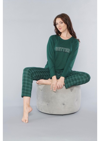 Uzun Kol Pijama Takımı Mevsilik Viskon Alperi 790-62