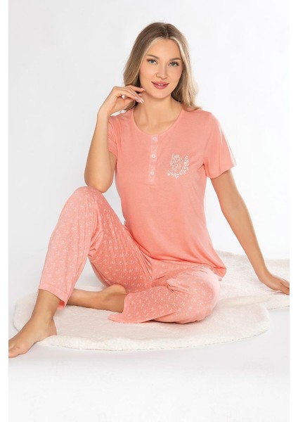 Kısa Kol Yazlık Pijama Takımı Alperi 780-53 fırsatları
