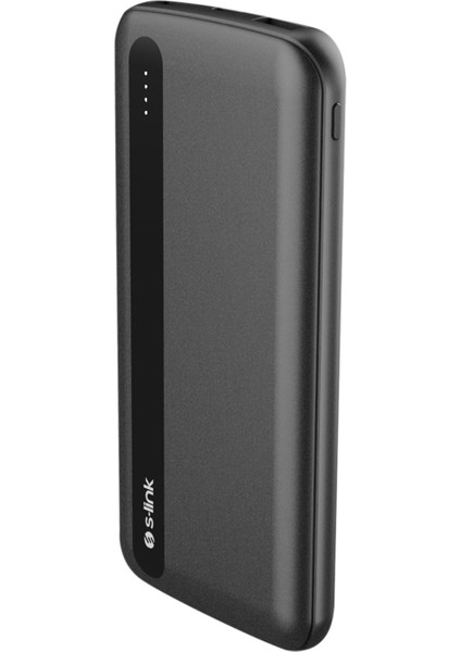IP-G11N 10000MAH Micro+Usb+ Type-C Giriş+Çıkış Siyah Taşınabilir Pil Şarj Cihazı Powerbank