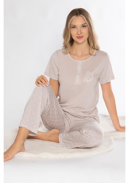 Kısa Kol Yazlık Pijama Takımı Alperi 780-53 fırsatları