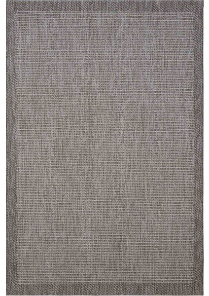 Smart 2004 Gri Kilim Halı Makinede Yıkanabilir İnce Kaymaz Taban Halı Dokuma Yazlık Balkon Kilimi