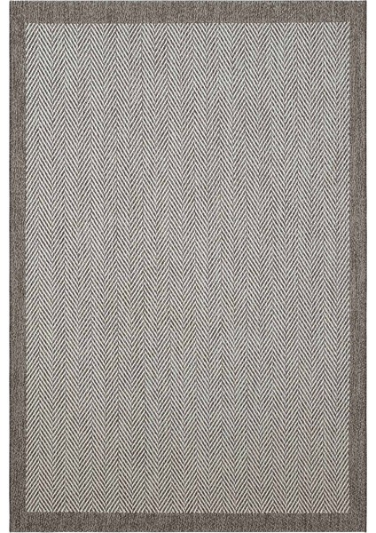 Smart 2002 Gri Kilim Halı Makinede Yıkanabilir İnce Kaymaz Taban Halı Dokuma Yazlık Balkon Kilimi