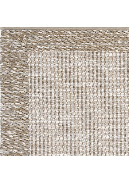 Smart 2003 Bej Kilim Halı Makinede Yıkanabilir İnce Kaymaz Taban Halı Dokuma Yazlık Balkon Kilimi