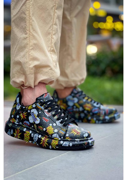 KB-X500 Kuback Siyah Boom Bağcıklı Günlük Erkek Ayakkabı