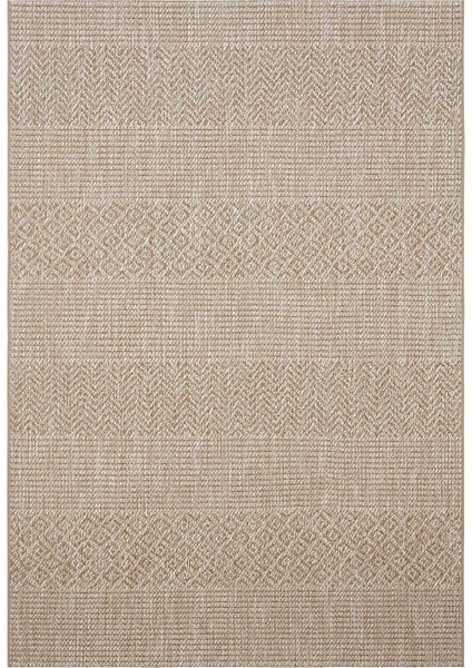 Smart 2005 Bej Kilim Halı Makinede Yıkanabilir İnce Kaymaz Taban Halı Dokuma Yazlık Balkon Kilimi