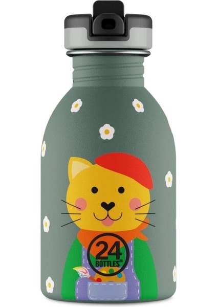 Kids Bottle Smart Cat Paslanmaz Çelik Çocuk Su Matarası 250 ml