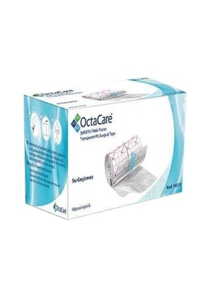 OctaCare 14110 Şeffaf PU Tıbbi Su Geçirmez Flaster 10mx10cm